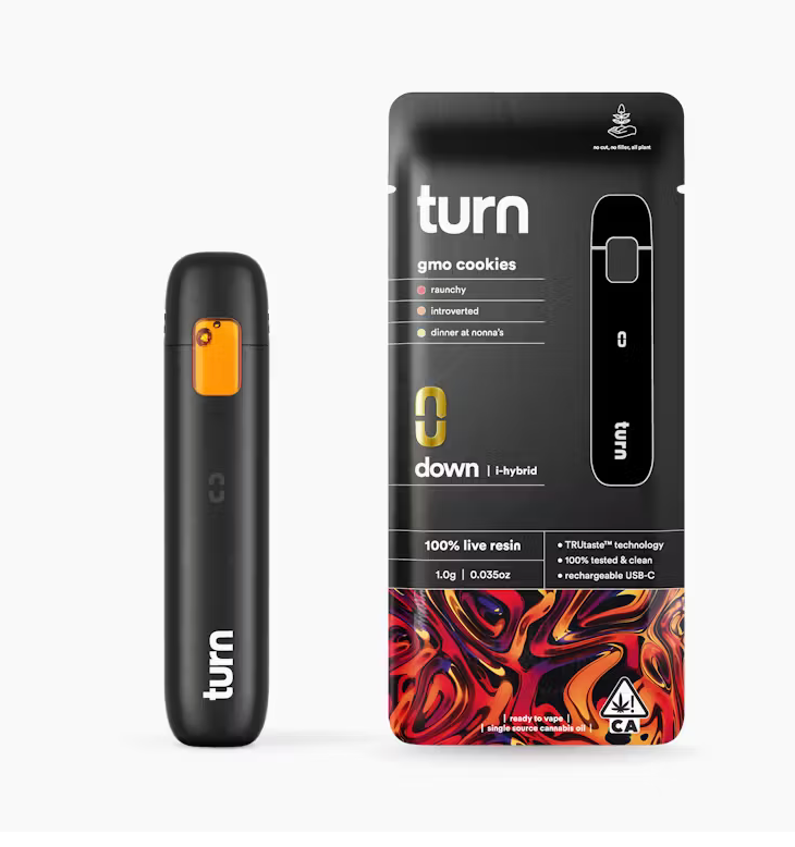 Screenshot 2024-12-21 at 3.24.14 PM Turn - Turn Down - Live Resin AIO - GMO Cookies 1g - Image 1